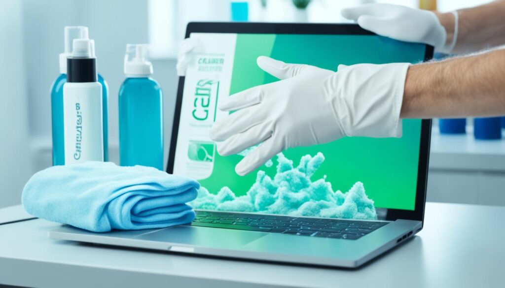 cleaning touch screen laptop