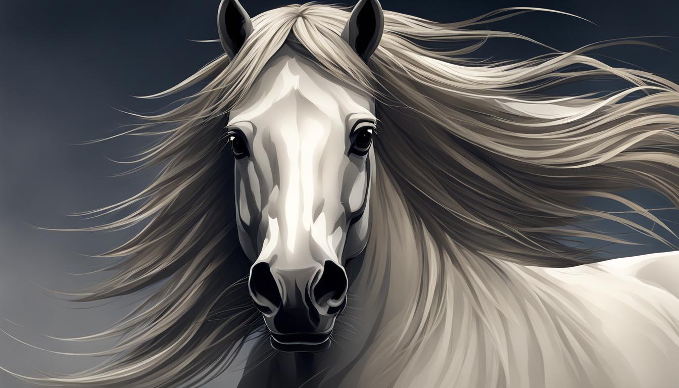 horse eyes, mane, and tail