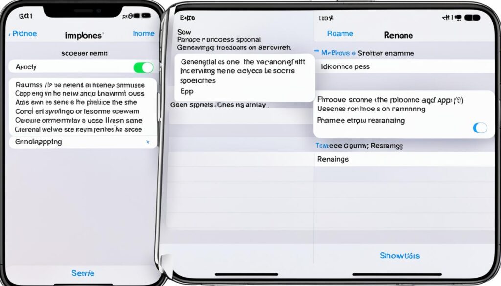 how to rename iPhone using Settings app