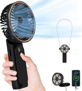 Portable Handheld Fan, Portable Fan Rechargeable, 