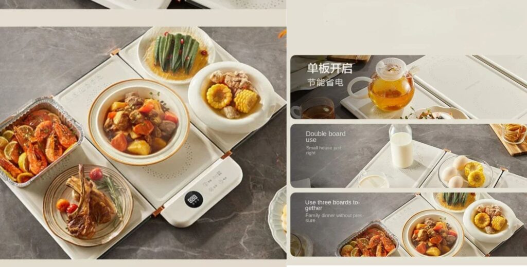 Folding vegetable warming board,