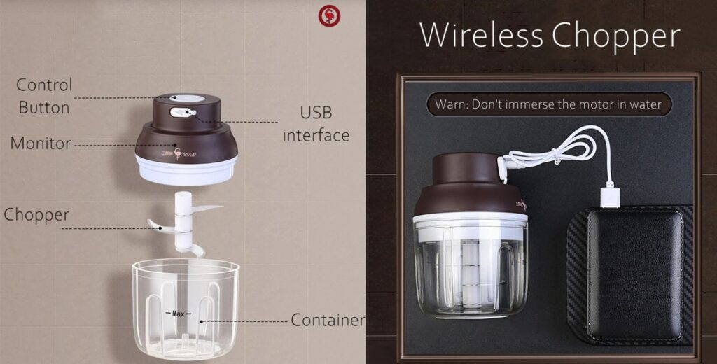 Stainless Steel Electric Garlic vegetable chopper