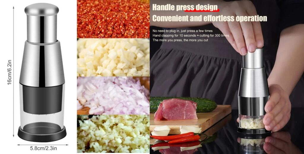 Stainless Steel Manual Garlic Press