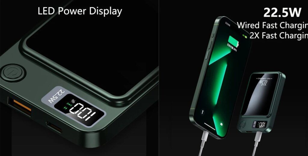 The High‑Capacity Power Bank for iPhone is a must-have for anyone who relies heavily on their smartphone or other portable devices. Its combination of fast charging, universal compatibility, and safe design ensures that you stay powered up anytime, anywhere. Whether for travel, work, or daily life, this power bank offers peace of mind and uninterrupted connectivity.